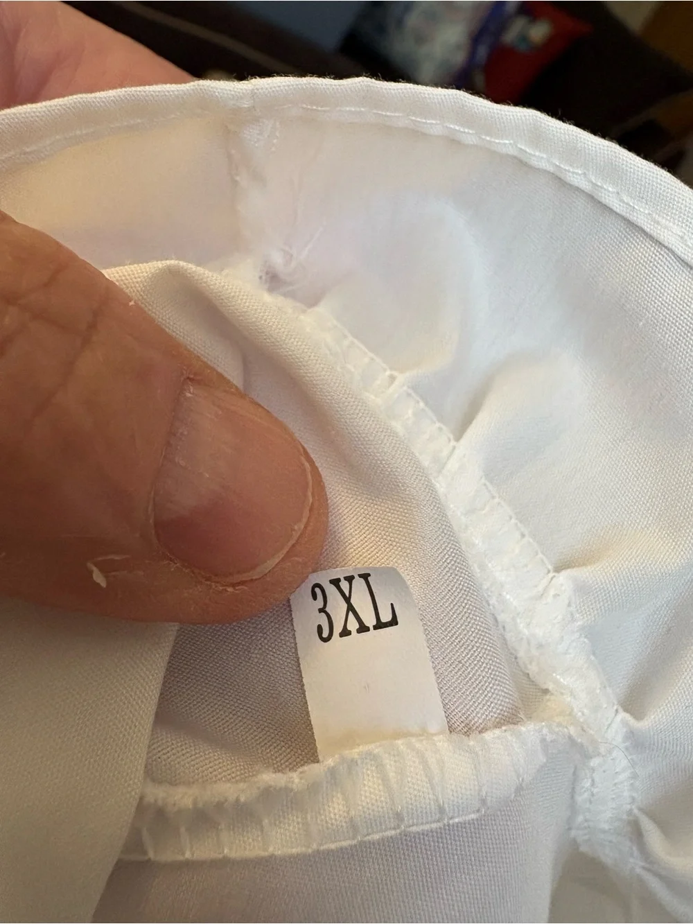 Women’s Plus Size  Classic White Blouse-Ruffled Neckline /Front Sz 3XL - Picture 10 of 10